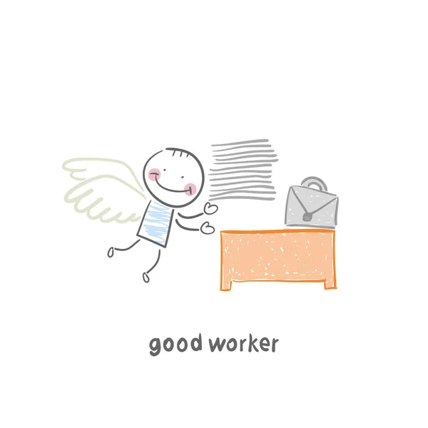 Good worker — Stock Vector