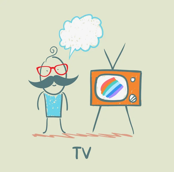 TV. TV-apparat — Stock vektor