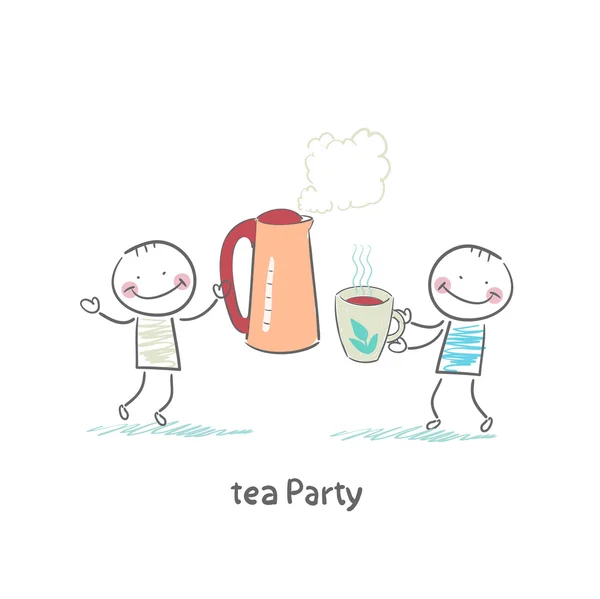 Tea party — Stock Vector