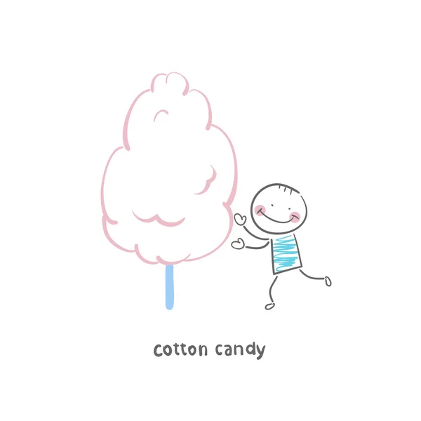 Candy-floss, suikerspin — Stockvector
