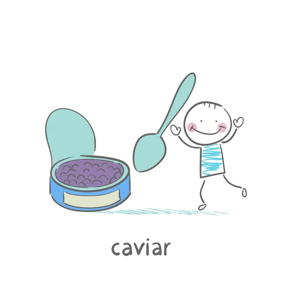 Caviar noir — Image vectorielle