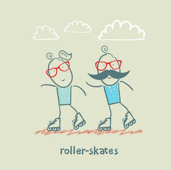 Patins à roulettes — Image vectorielle