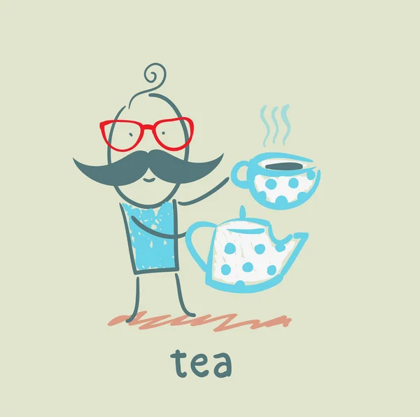 Tea party — Stock Vector