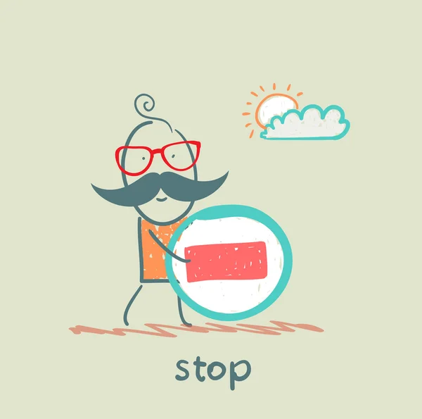 Señal de stop — Vector de stock