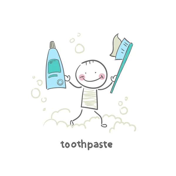 牙膏 — 图库矢量图片