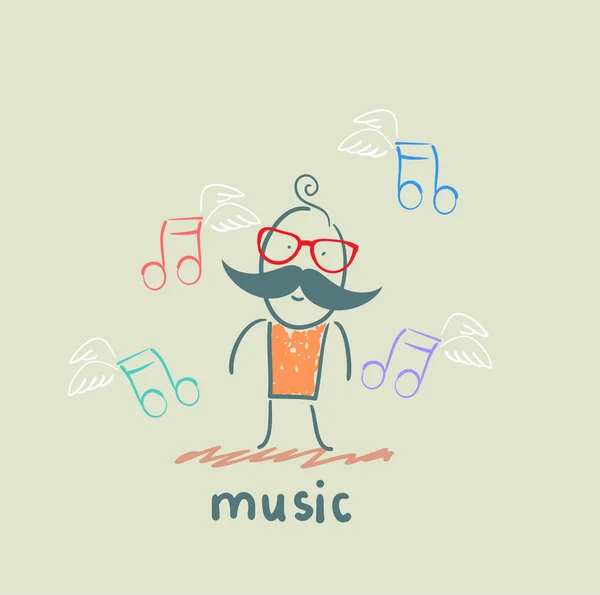 Icono de música — Vector de stock