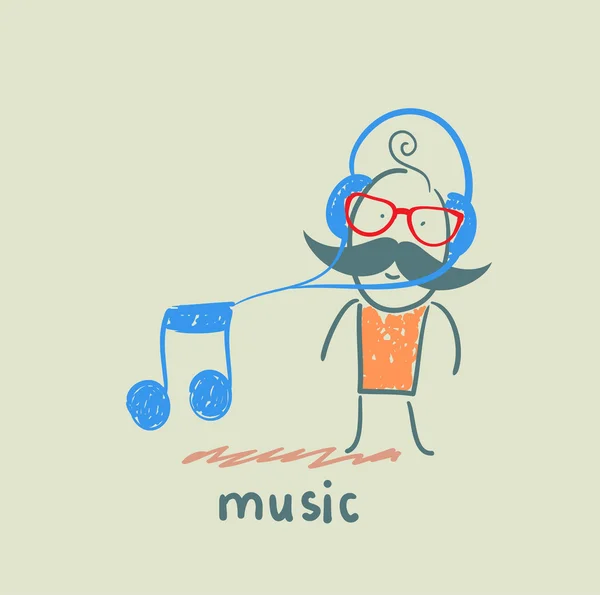 Icono de música — Vector de stock