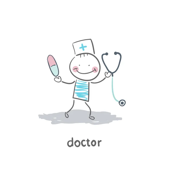 Médico de dibujos animados — Vector de stock