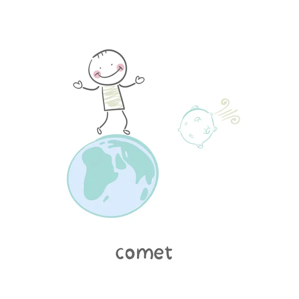 Cometa. — Vector de stock