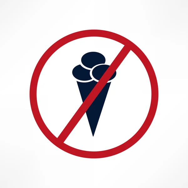 No ice cream symbol — Stock Vector