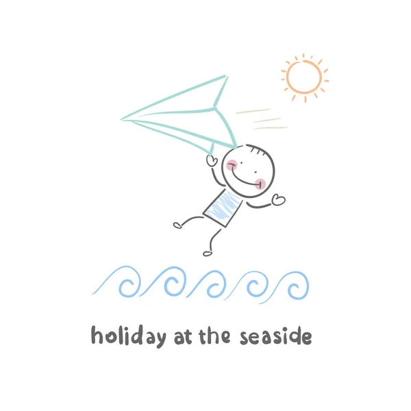 Weekend at the seaside — Stock Vector