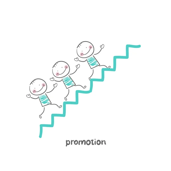 Promotion de l'escalier du succès — Image vectorielle