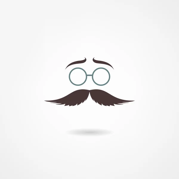 Man mustache icon — Stock Vector