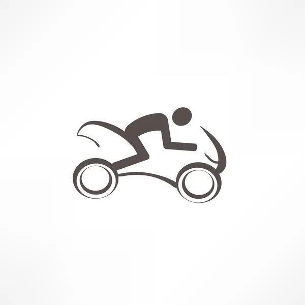 Motocyklista ikona — Stockový vektor