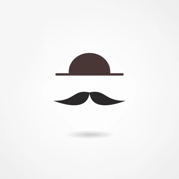 Man mustache icon — Stock Vector