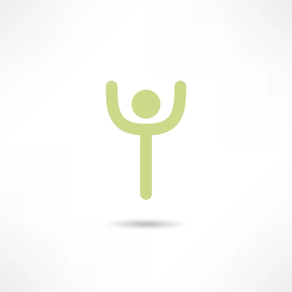 Gelukkig man pictogram — Stockvector