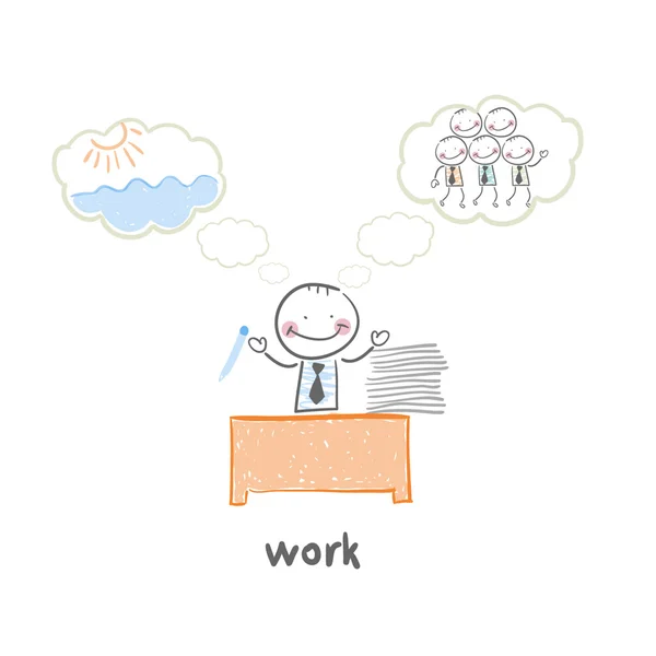 Mensch und Arbeit — Stockvektor