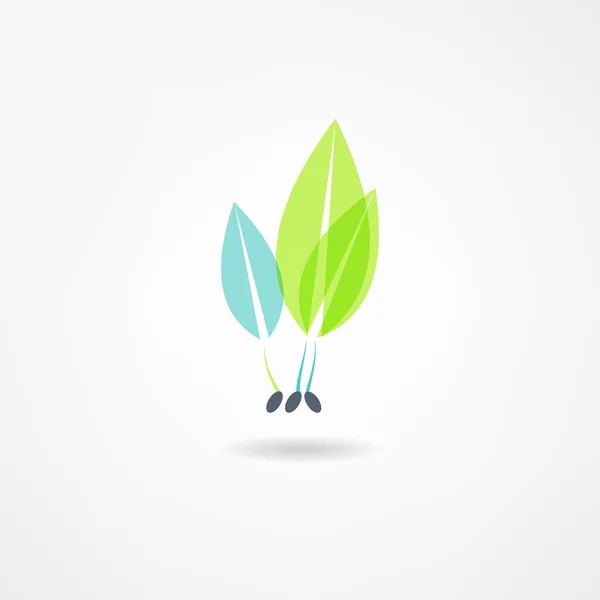 Pflanzen Öko-Ikone — Stockvektor