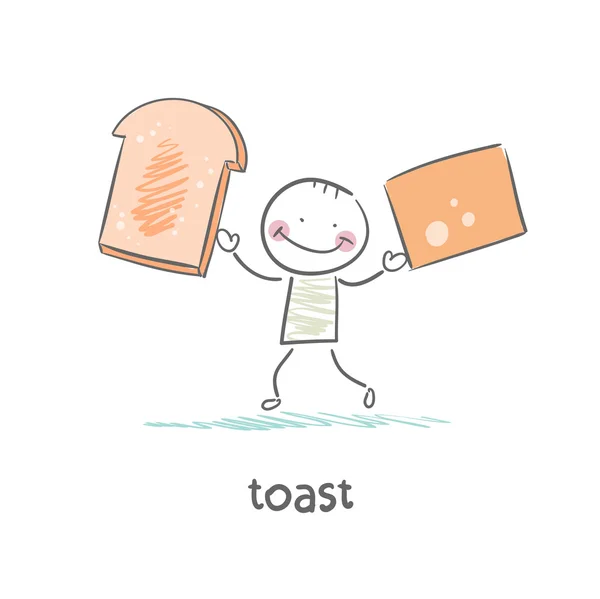 Tostadas icono — Vector de stock