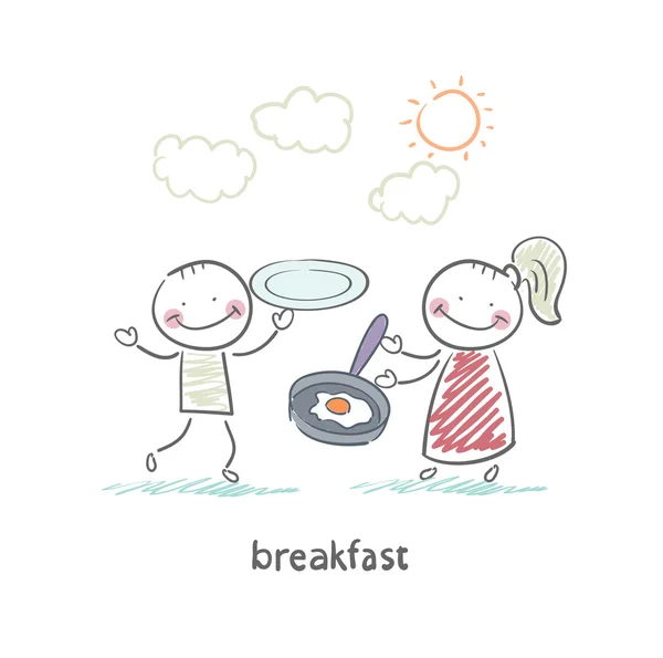 朝食 — ストックベクタ