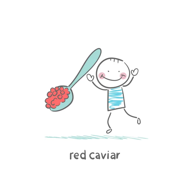 Piros kaviár — Stock Vector