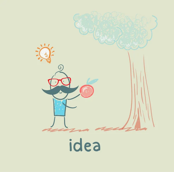 Hombre e idea — Vector de stock