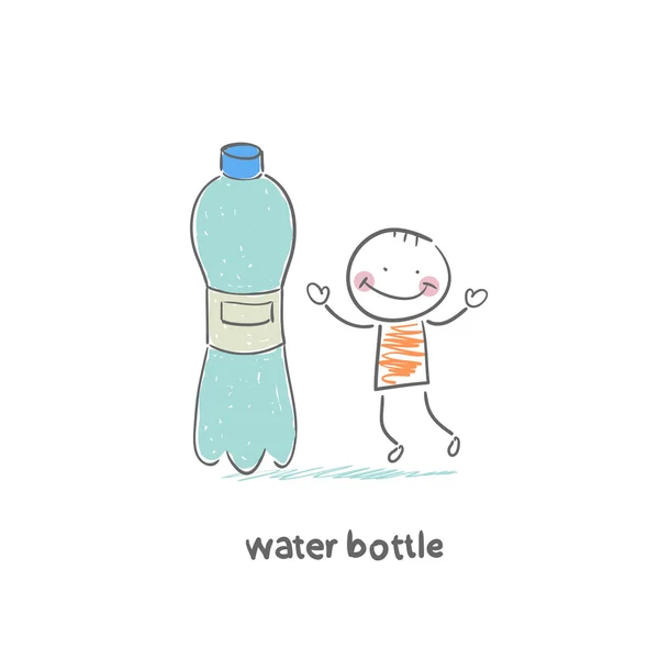 Botella agua — Archivo Imágenes Vectoriales