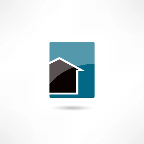 Icône immobilière — Image vectorielle