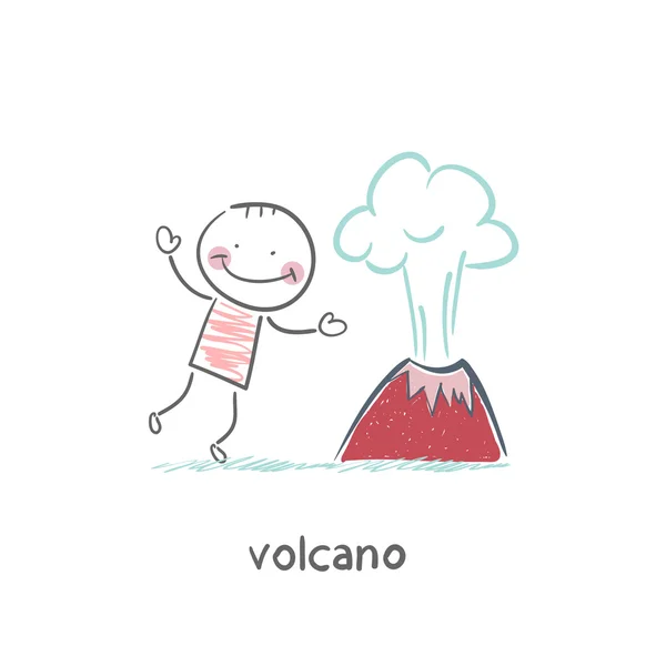 Vulcano — Vector de stock