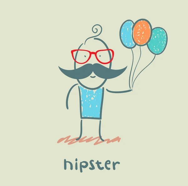 Hipster. — Vetor de Stock