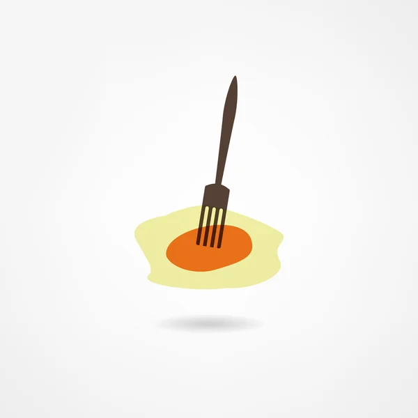 Scrambled eggs icon — Stock Vector