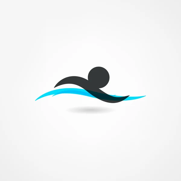 Plavání ikona — Stockový vektor