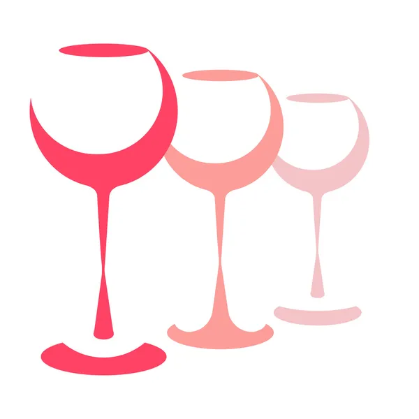 Copas de vino — Vector de stock