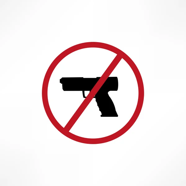 No firearms symbol — Stock Vector