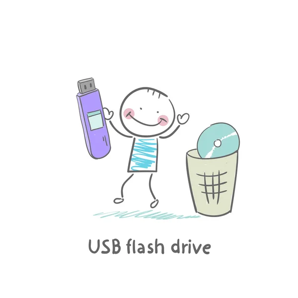 USB flash meghajtó — Stock Vector