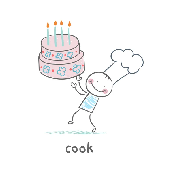 Cartoon cook — Stockvector