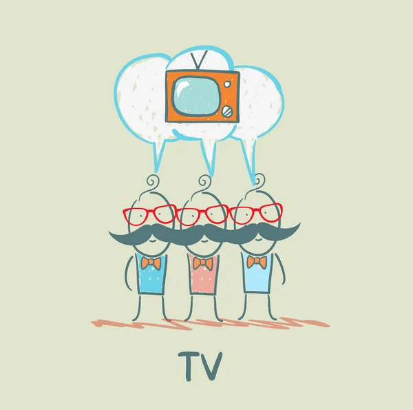 TV. TV-apparat — Stock vektor