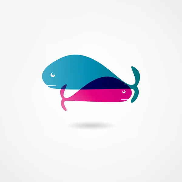 Icône de poisson — Image vectorielle