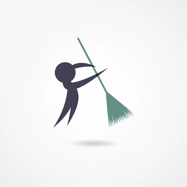 Janitor icon — Stock Illustration Janitor icon Royalty Free Stock Illustrations