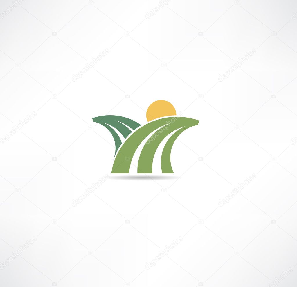Green field icon