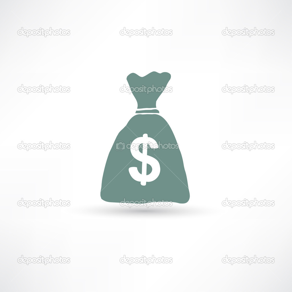 Bag with money icon