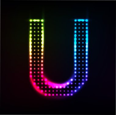 disko alfabe. harf u