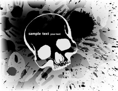 Kafatası grunge arka plan