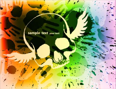 Kafatası grunge arka plan