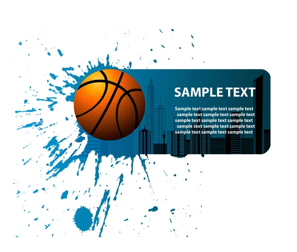 Diseño banner baloncesto — Vector de stock