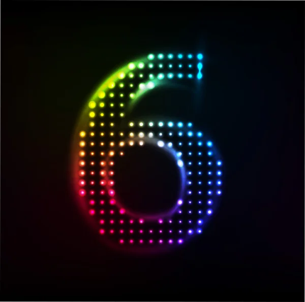 Luces de disco número 6 — Vector de stock