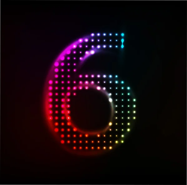 Feux disco numéro 6 — Image vectorielle