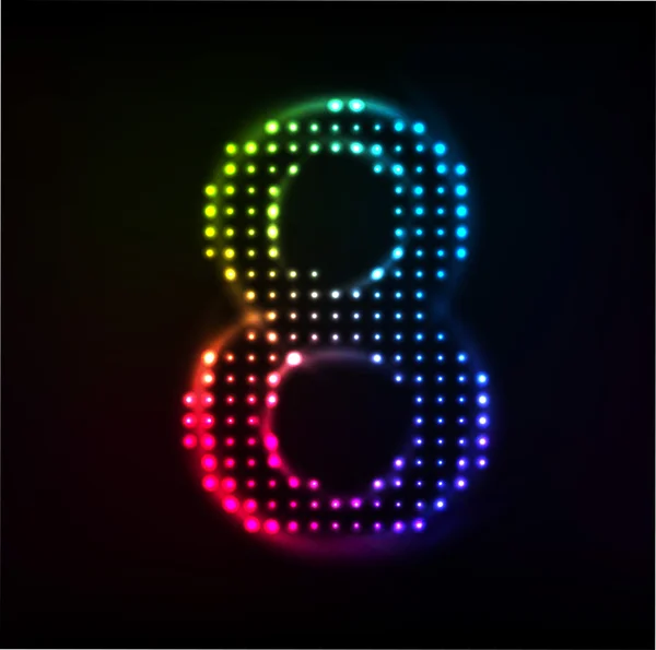 Feux de disco numéro 8 — Image vectorielle
