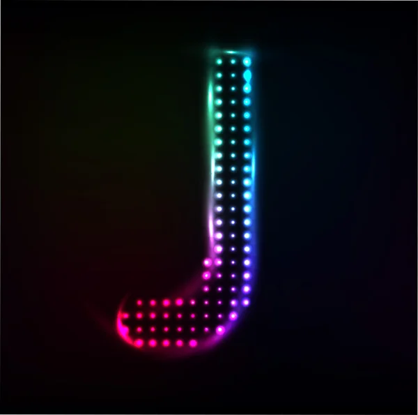 Alphabet disco. Lettre J — Image vectorielle