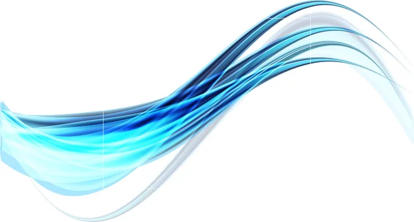Blue wave på vit — Stock vektor